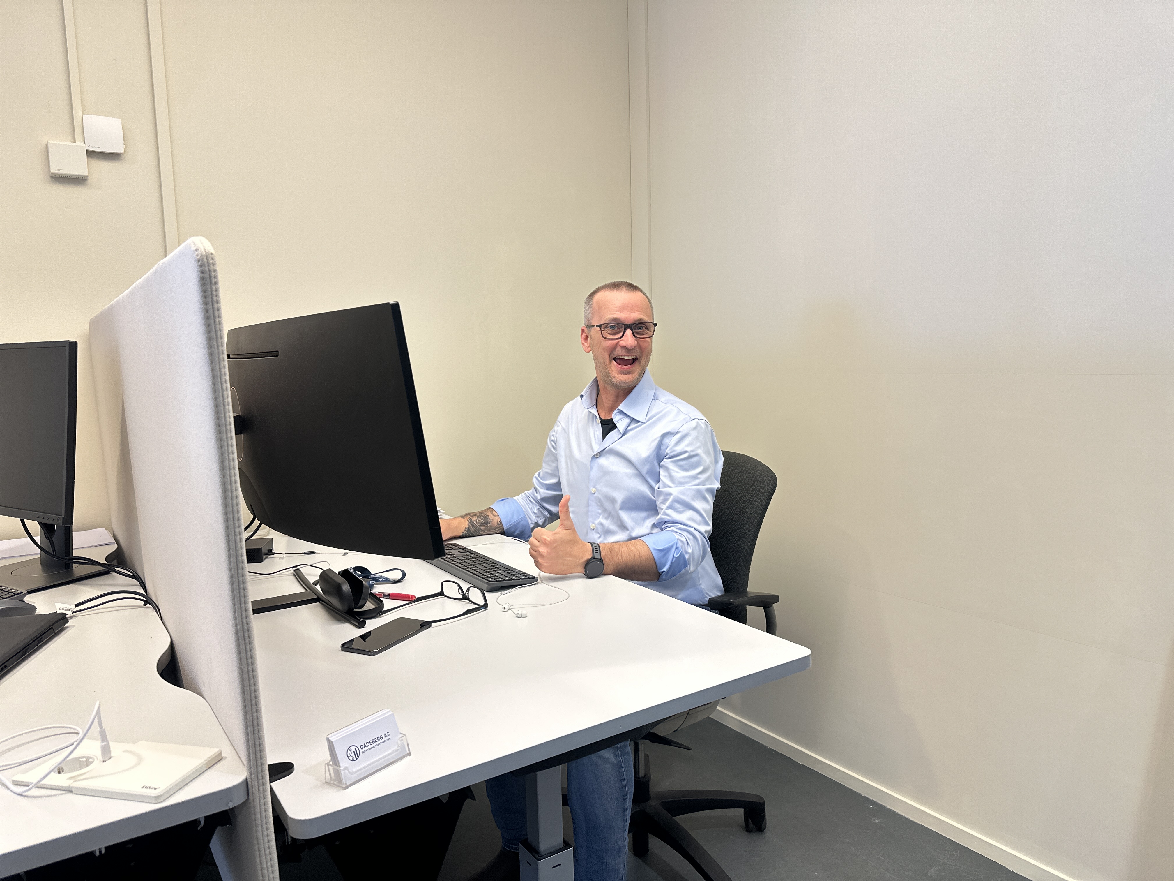 Bendix i sitt nye kontor hos BSY